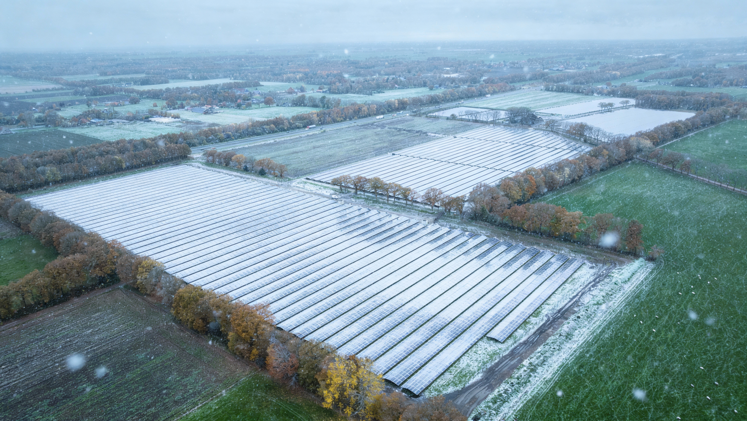 Zonnepanelen in de winter